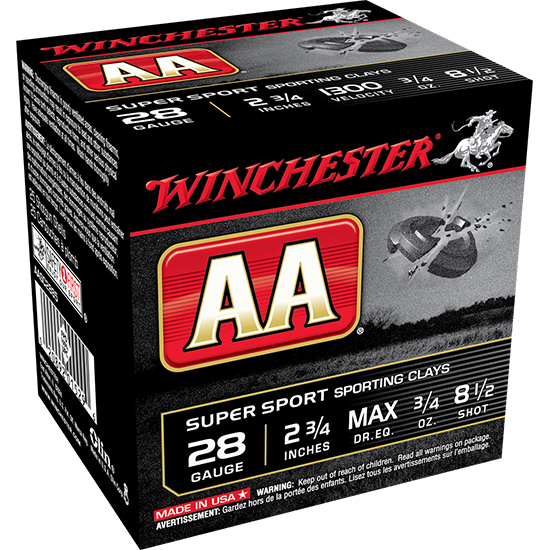 WIN AA SS SPORTING CLAYS 28GA 3/4OZ #8.5 25/10 - Sale